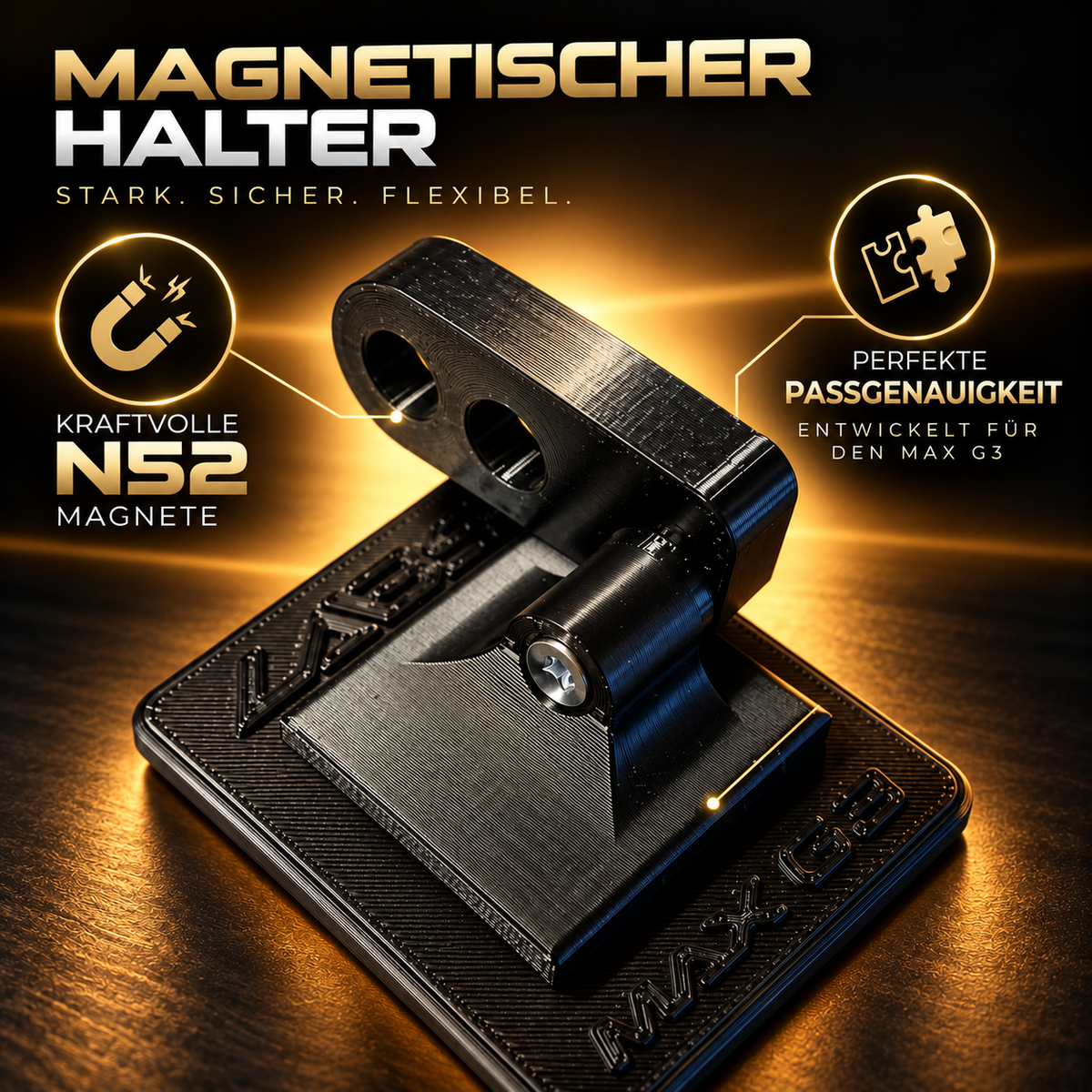 Magnetischer klappbarer Kennzeichenhalter für Segway Ninebot G3 & G3 Max
